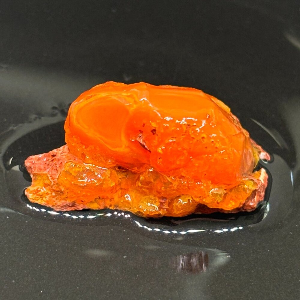 Mexican Fire Opal Color Filled Display Gemstone For Sculpting/Showcasing